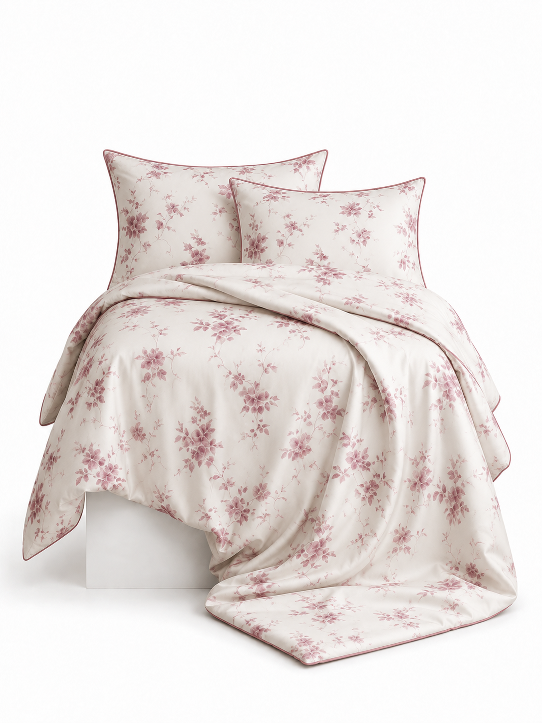 Wildflower Meadow floral King bedsheet set in pure cotton – 300 Threads