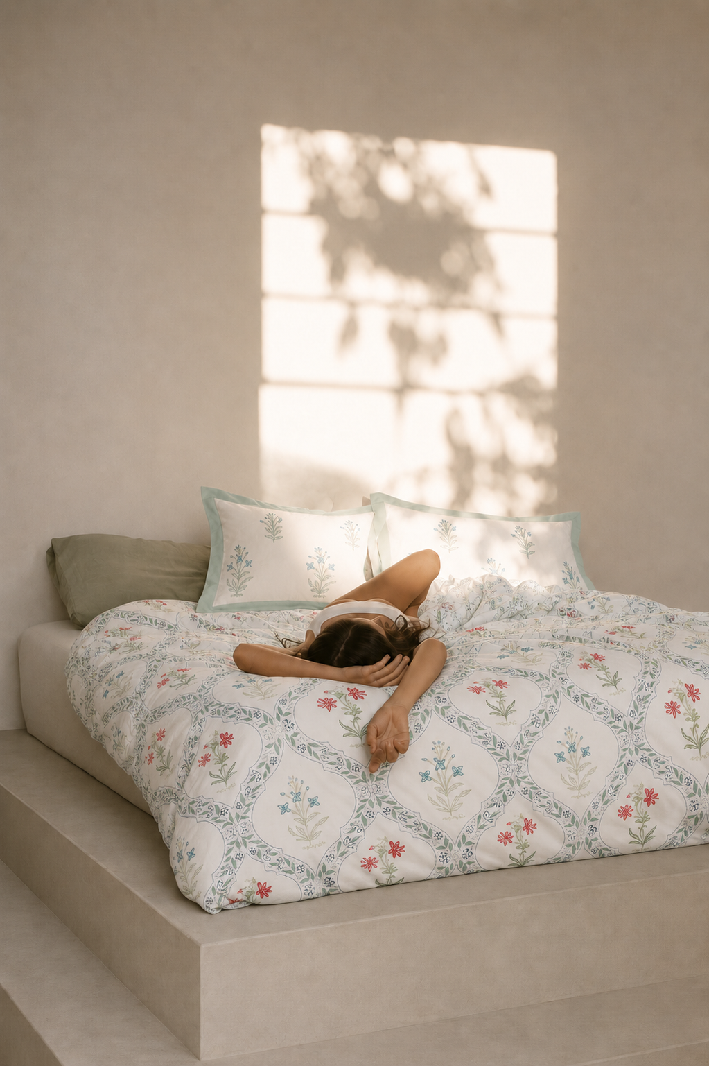 Meadow Bloom pastel floral bedsheet set – alternate view