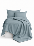 Maison Luxe misty blue 300 TC cotton bedsheet set – 300 Threads