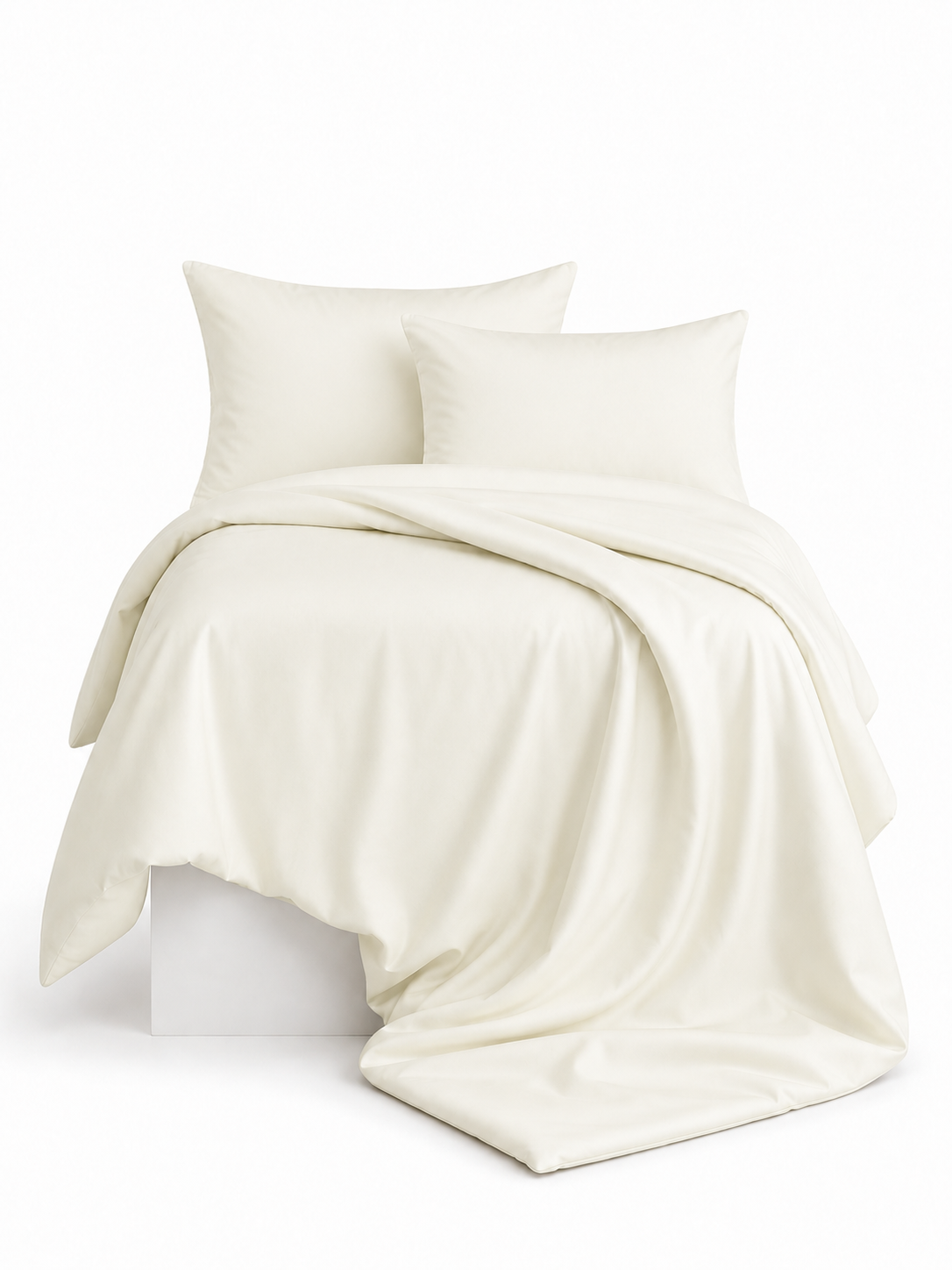 Maison Luxe ivory white 300 TC cotton bedsheet set – 300 Threads