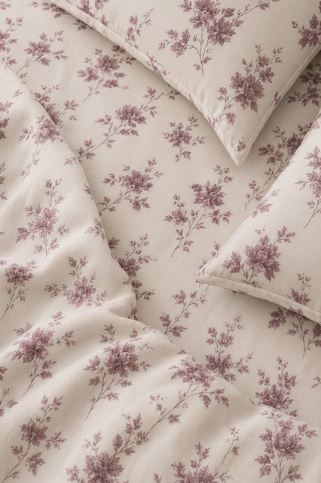 Wildflower Meadow floral King bedsheet set – print detail