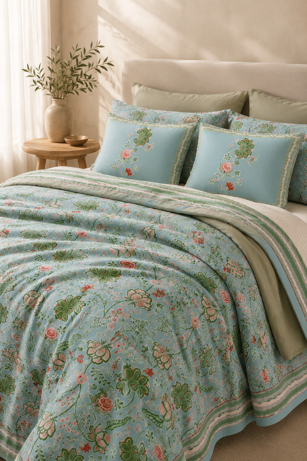Indira Bloom heritage King bedsheet set – alternate view