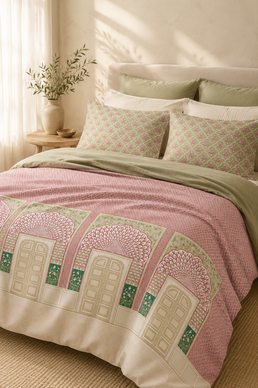 Shahi Dwar ornamental fitted bedsheet set – alternate view