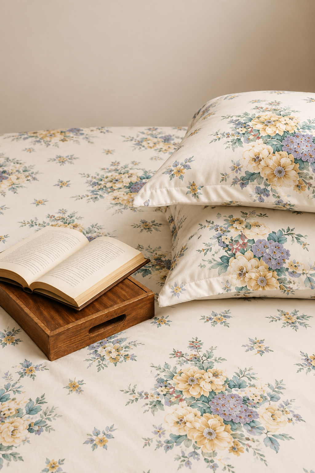 Secret Garden cotton bedsheet set with elegant floral styling by 300 Threads