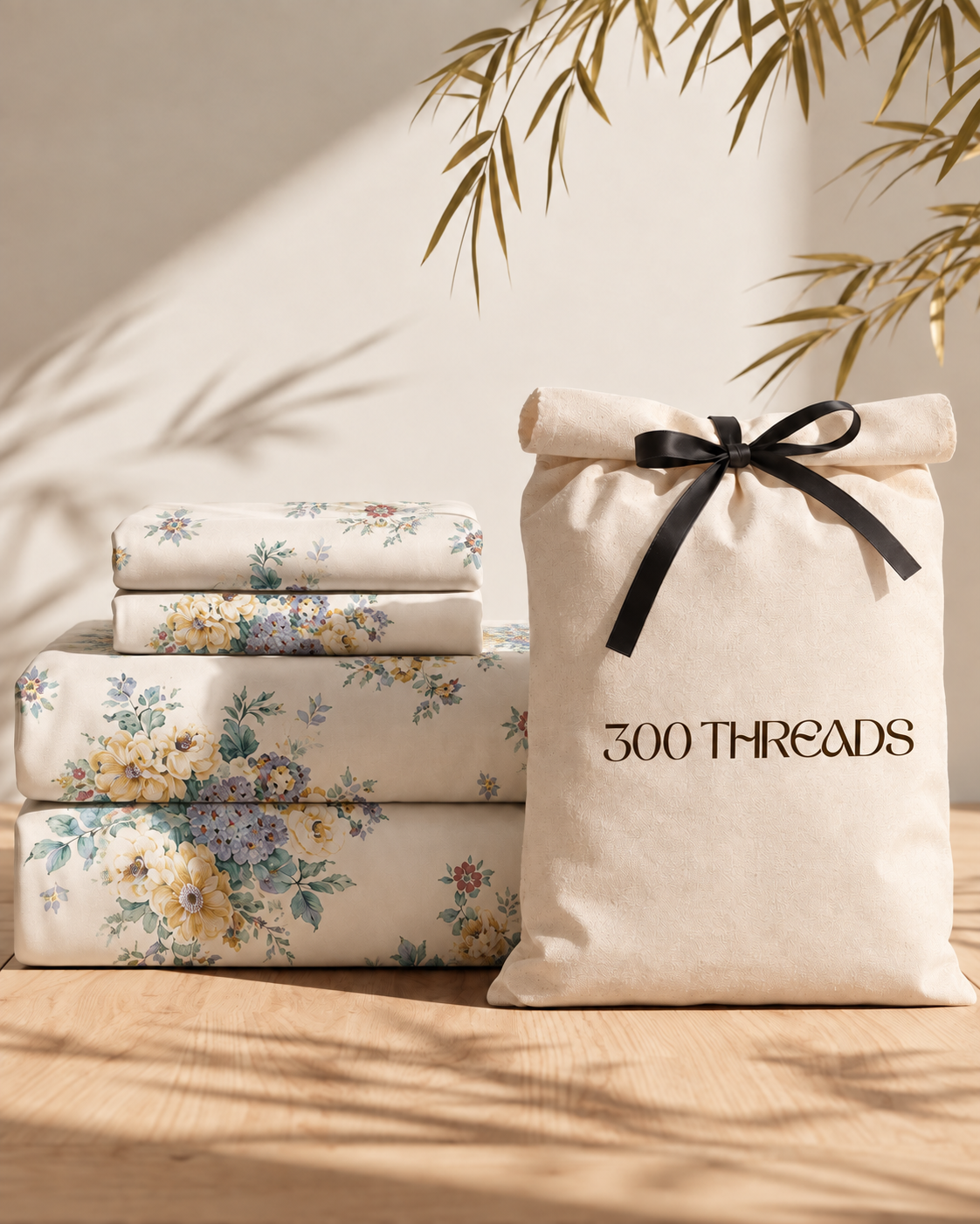 Secret Garden lightweight and comfortable cotton bedsheet by 300 Threads
