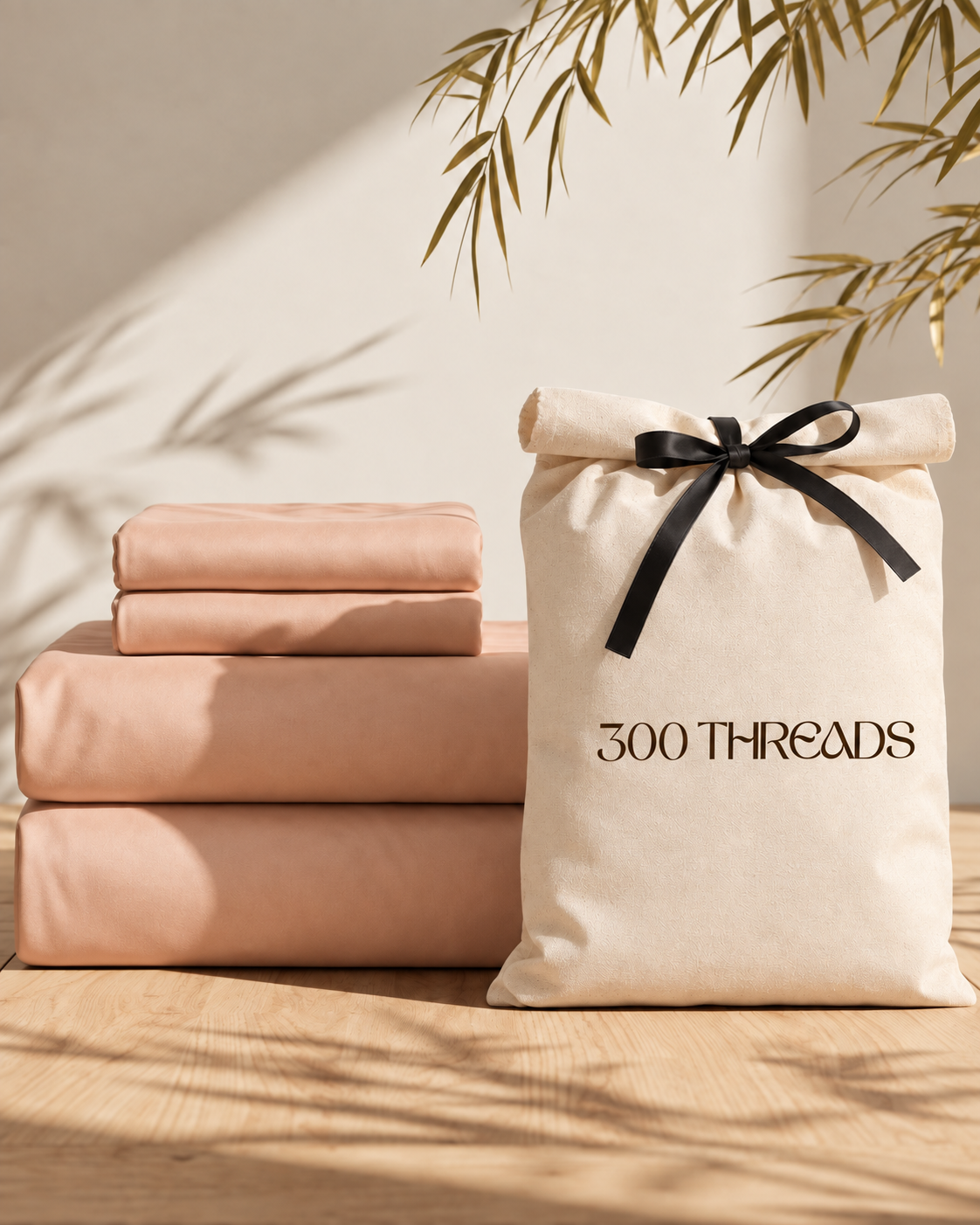 Maison Luxe Blush lightweight 100% cotton bedsheet