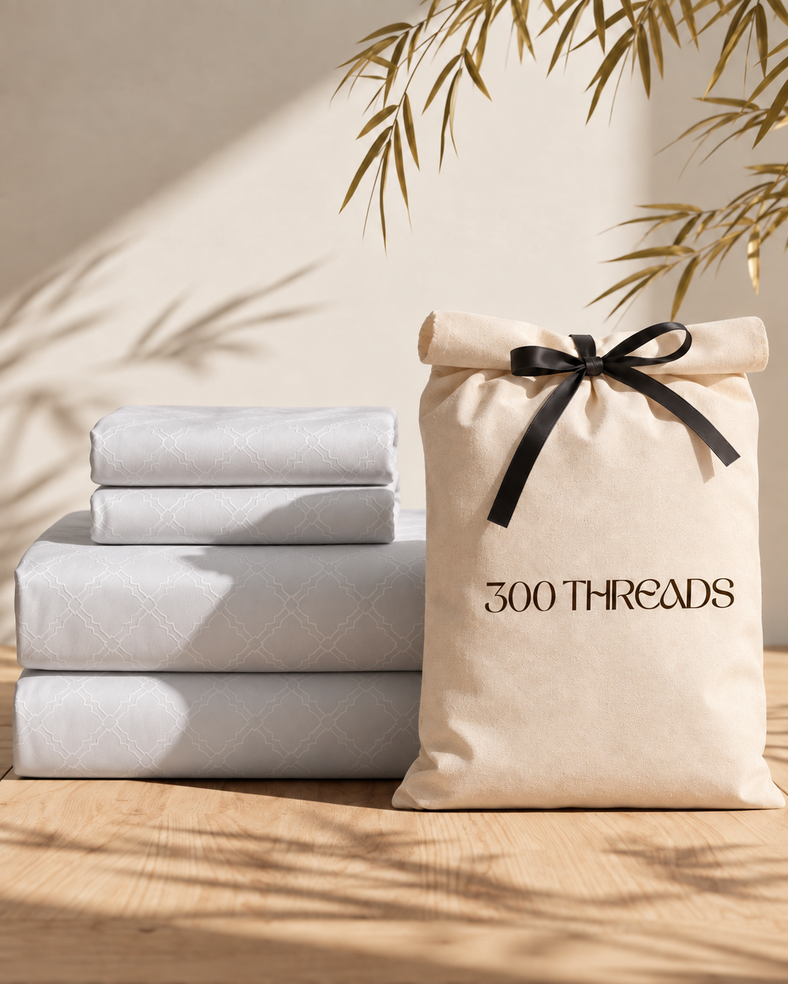 Aurelia Ivory 100% cotton king bedsheet set