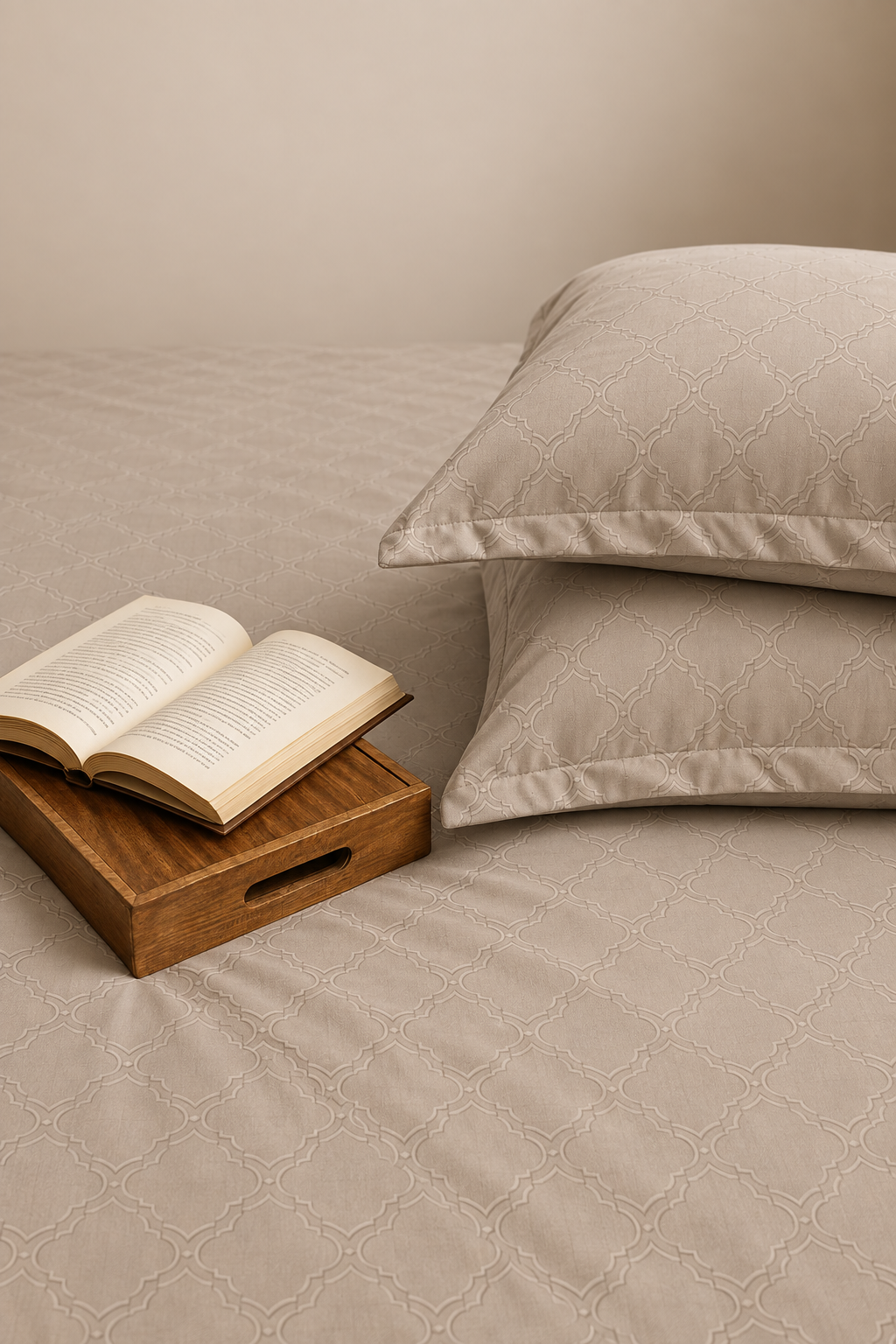 Aurelia Dune Beige luxury cotton bedsheet set by 300 Threads