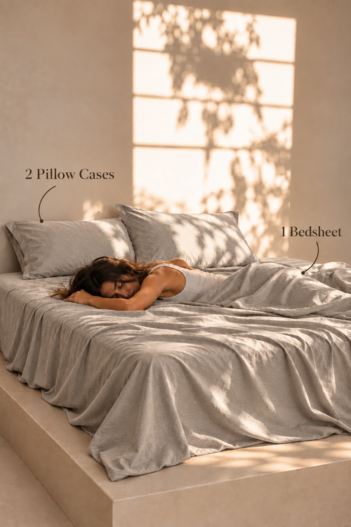 Aurelia Dune Beige 300 thread count cotton bedsheet