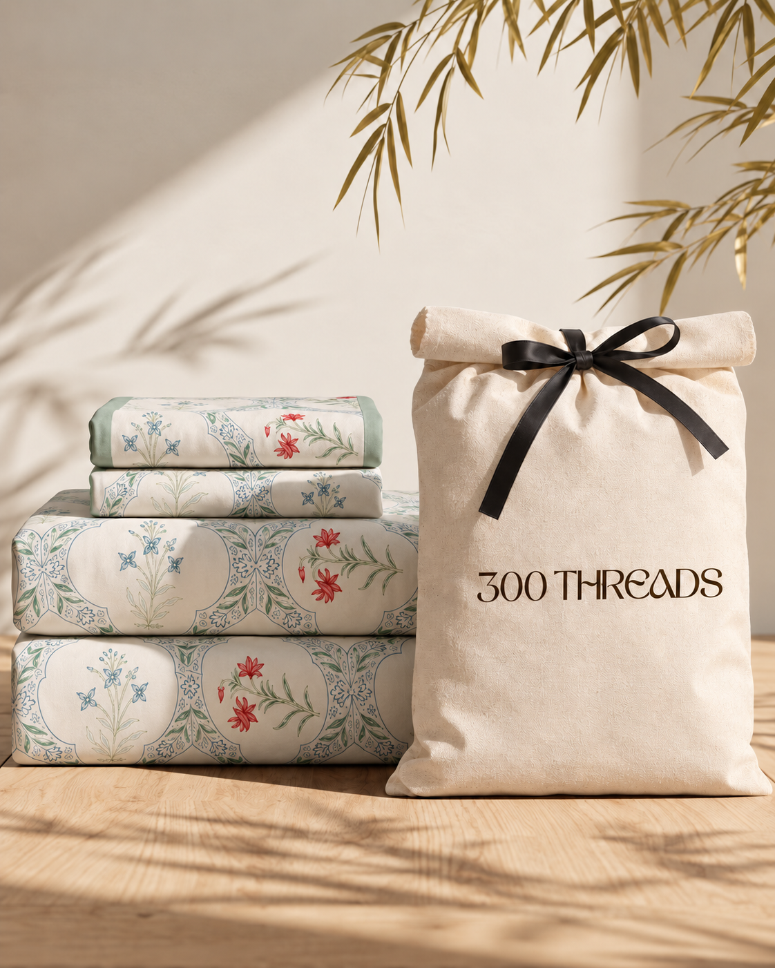 Meadow Bloom lightweight breathable pure cotton bedsheet